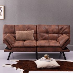 Convertible Memory Foam Futon Couch Bed; Modern Folding Sleeper Sofa-SF267PUCH