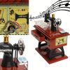 1pc Retro Music Box - Vintage Sewing Machine Shape Home Decoration - Relaxing and Soothing Tunes for Your Desk