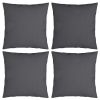 Throw Pillows 4 pcs Anthracite 19.7"x19.7" Fabric