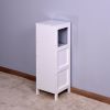 Bathroom Floor Storage Cabinet with 2 Doors Living Room Wooden Cabinet with 6 Shelves 15.75 x 11.81 x 66.93 inch