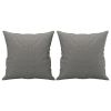 Throw Pillows 2 pcs Dark Gray 15.7"x15.7" Fabric