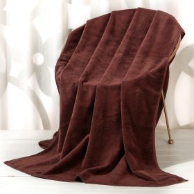Large Cotton Absorbent Quick Drying Lint Resistant Towel (Option: Coffee-80x190cm)