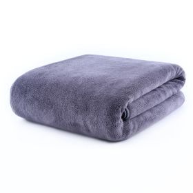 Large Cotton Absorbent Quick Drying Lint Resistant Towel (Option: Grey-80x190cm)