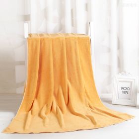 Large Cotton Absorbent Quick Drying Lint Resistant Towel (Option: Orange extra thick-80x190cm)