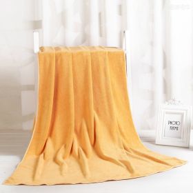 Large Cotton Absorbent Quick Drying Lint Resistant Towel (Option: Orange extra thick-100x200cm)