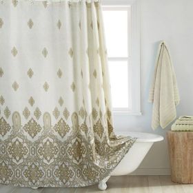 Shower Curtain Polyester Thickened Waterproof Partition Wet And Dry Separation (Option: Harston shower curtain-260X200CM 24holes)