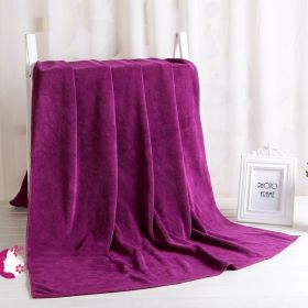 Large Cotton Absorbent Quick Drying Lint Resistant Towel (Option: Wine red extra thick-80x190cm)