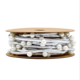 Decorations Red Five-pointed Star Ribbon Bow Christmas Pendant (Option: 15style-5M × 3cm)