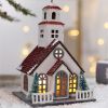 Creative Christmas Tree Blind Box Desktop Ornaments Wooden House Family Pendant