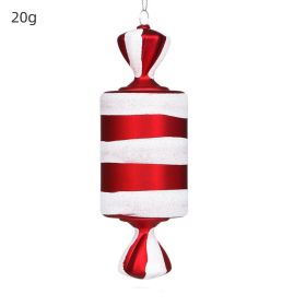 2 Pacs Christmas Ornament Pvc Painted Sequin Candy Pendant 16Cm Christmas Tree Decoration Party Pendant (size: 5)