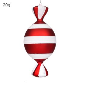 2 Pacs Christmas Ornament Pvc Painted Sequin Candy Pendant 16Cm Christmas Tree Decoration Party Pendant (size: 7)