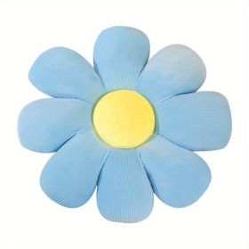 Flower Cushion Office Cushion Plush Toy Cushion (Color: Blue)