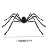 Halloween Giant Black Plush Spider Decoration Props, Outdoor Halloween Party Decor