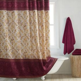 Shower Curtain Polyester Thickened Waterproof Partition Wet And Dry Separation (Option: Monaro shower curtain-260X200CM 24holes)